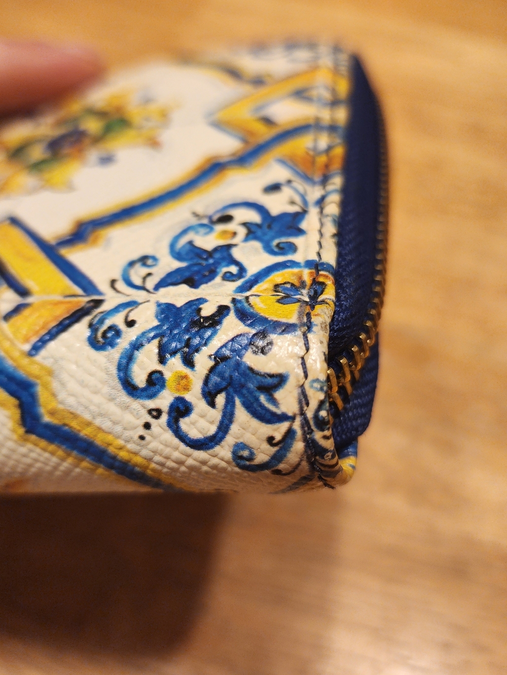 Dolce & Gabbana Yellow & Blue Printed Wallet - Picture 6 of 16